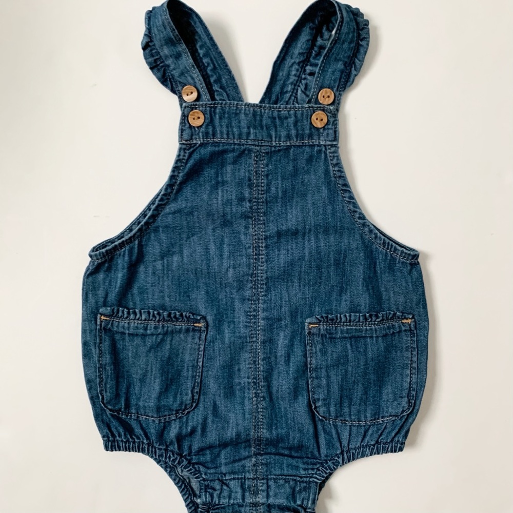 Baby Gap denim bubble one-piece